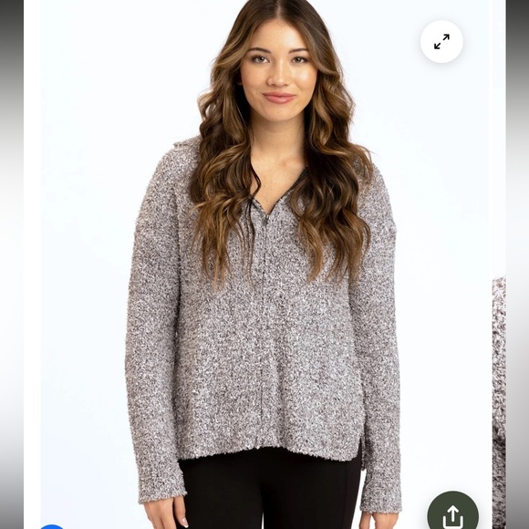 ANITA COZY BOUCLE FULL ZIP SWEATER - Picture 3 of 9